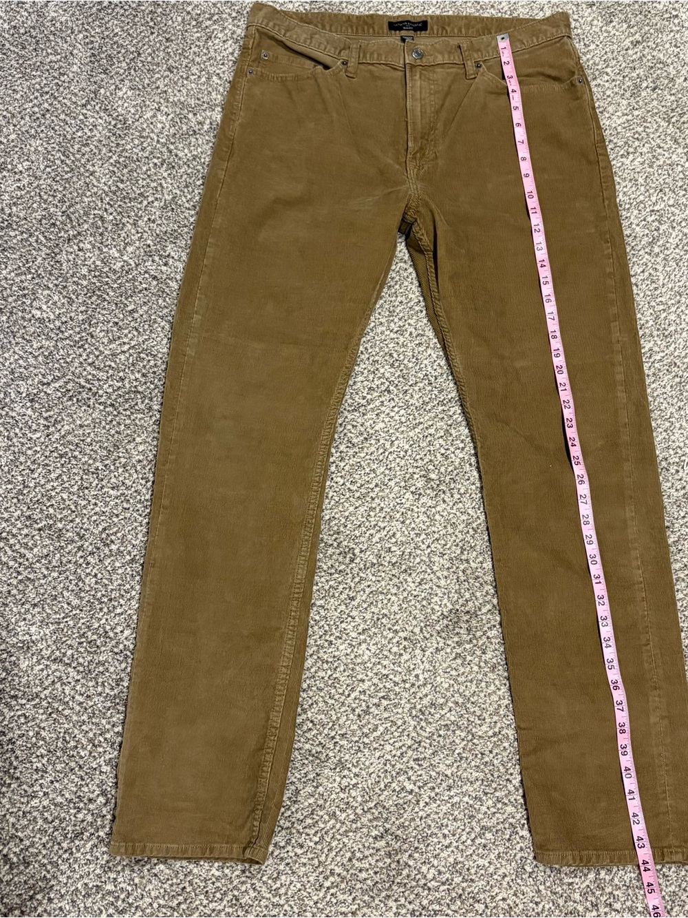 Banana Republic Men's Corduroy Slim Fit Pants in Chestnut - Picture 6 of 8